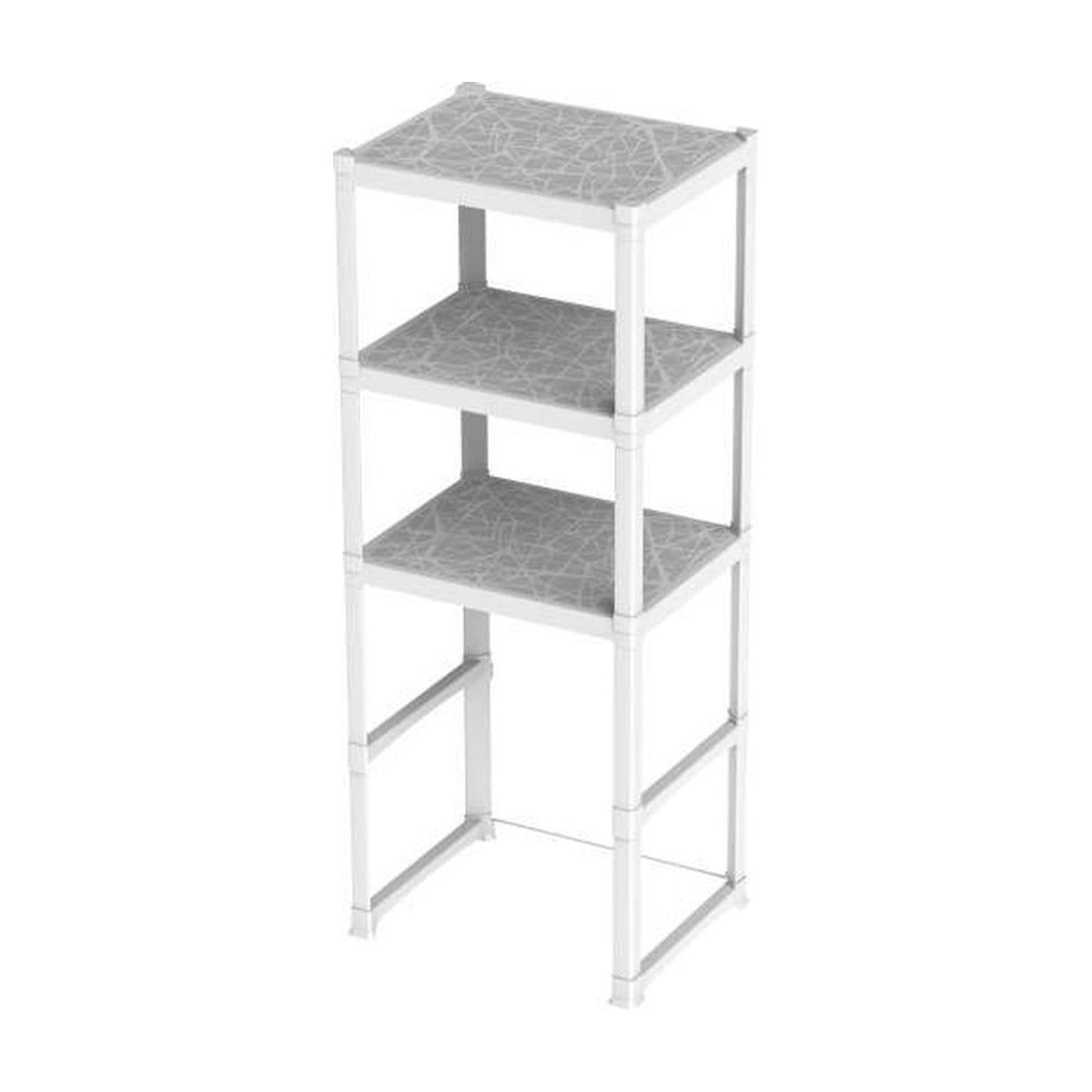 Opbergrek kunststof 3 planken - past over wasmachine - 75X60X184 cm