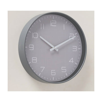 Wandklok Simplex 30 cm aluminium grijs