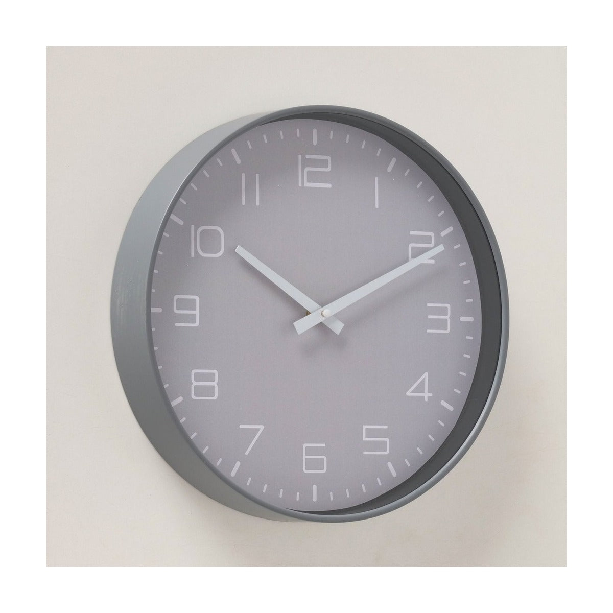 Wandklok Simplex 30 cm aluminium grijs