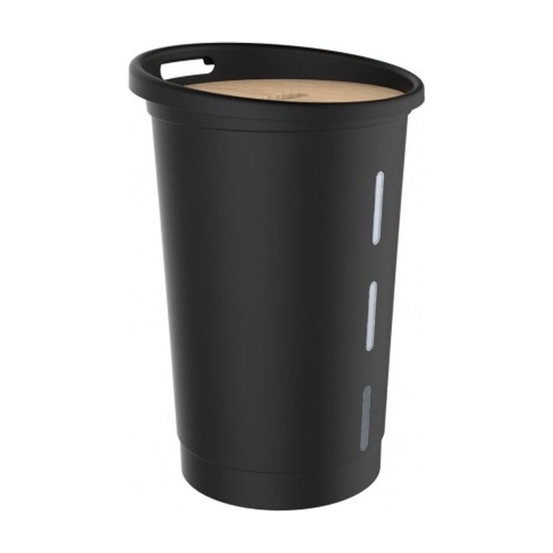 EDA Houtpellets Opslag XL met Deksel - 70 liter - 45 kg - 66,4 cm hoog - Kunststof