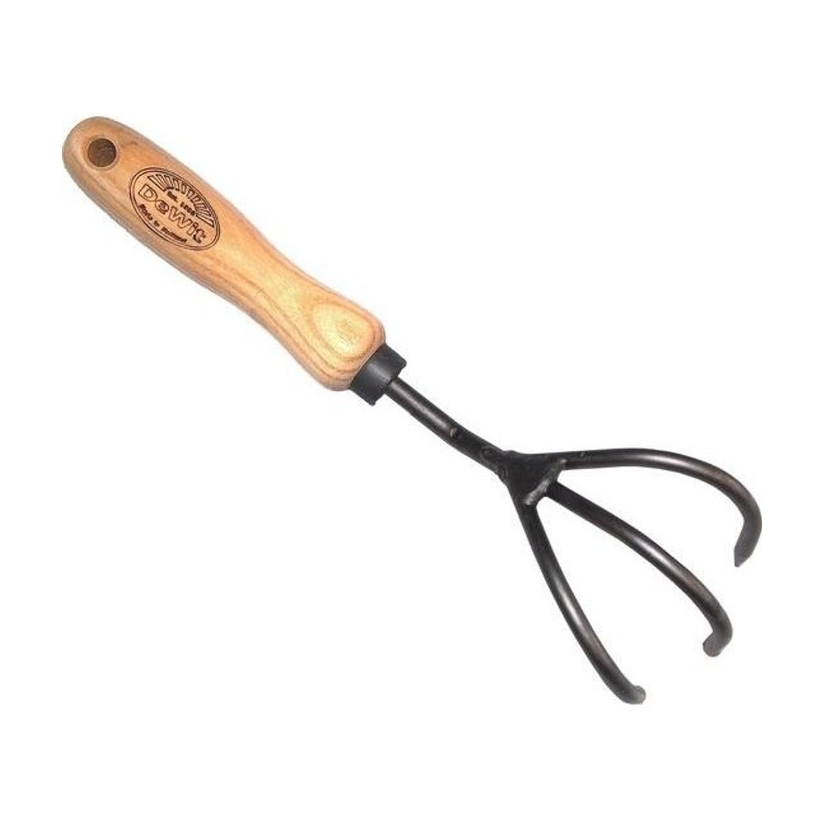 DeWit Handcultivator 3 Tands – 14 cm – Met Essenhouten Handvat – Hoogwaardig Tuingereedschap