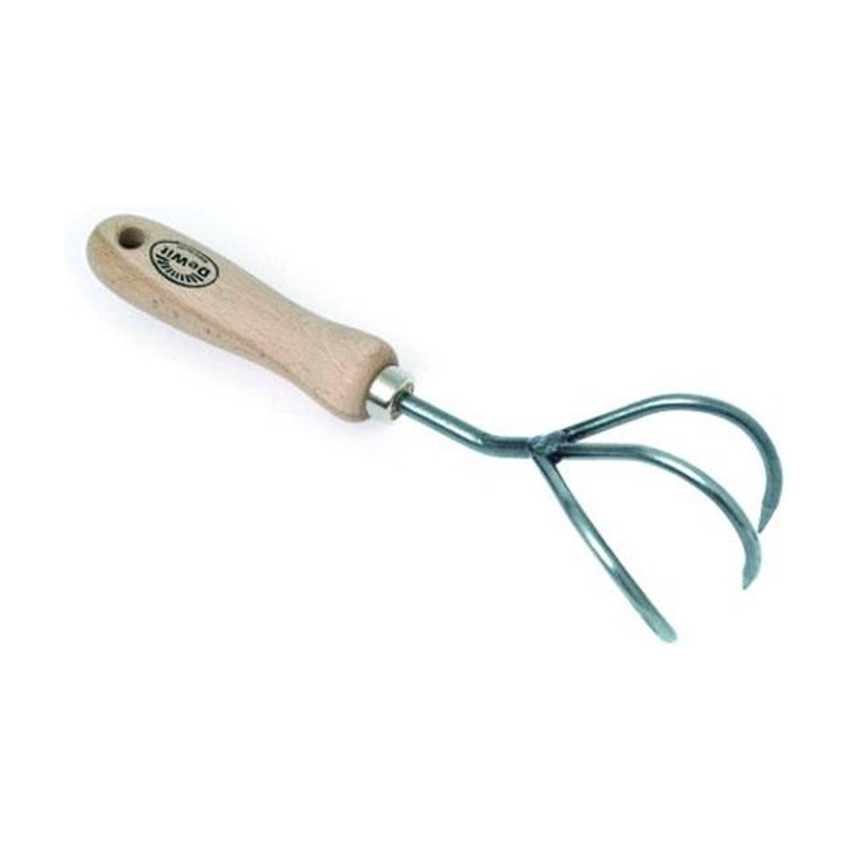 DeWit Handcultivator 3 Tands – 14 cm – Met Essenhouten Handvat – Hoogwaardig Tuingereedschap
