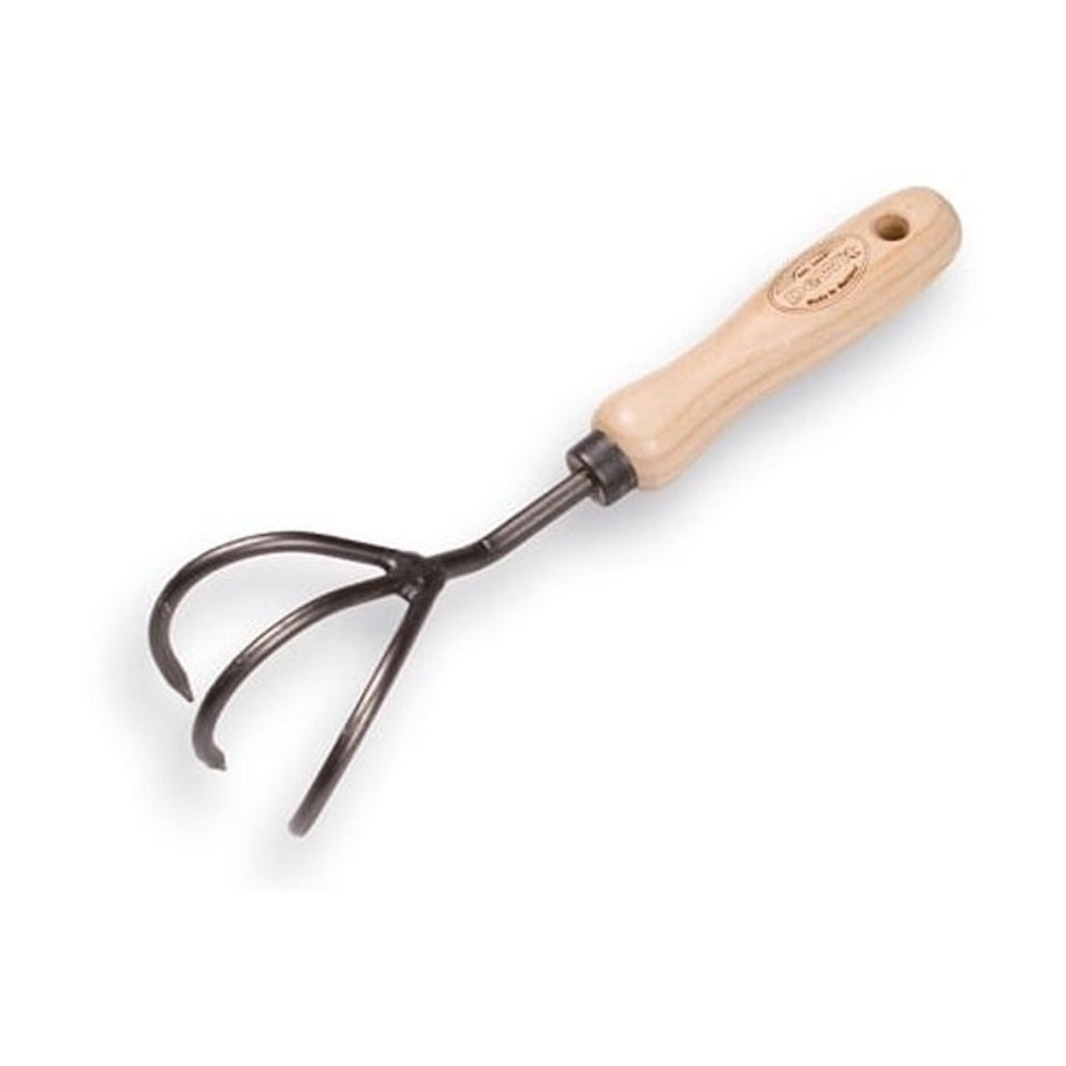 DeWit Handcultivator 3 Tands – 14 cm – Met Essenhouten Handvat – Hoogwaardig Tuingereedschap