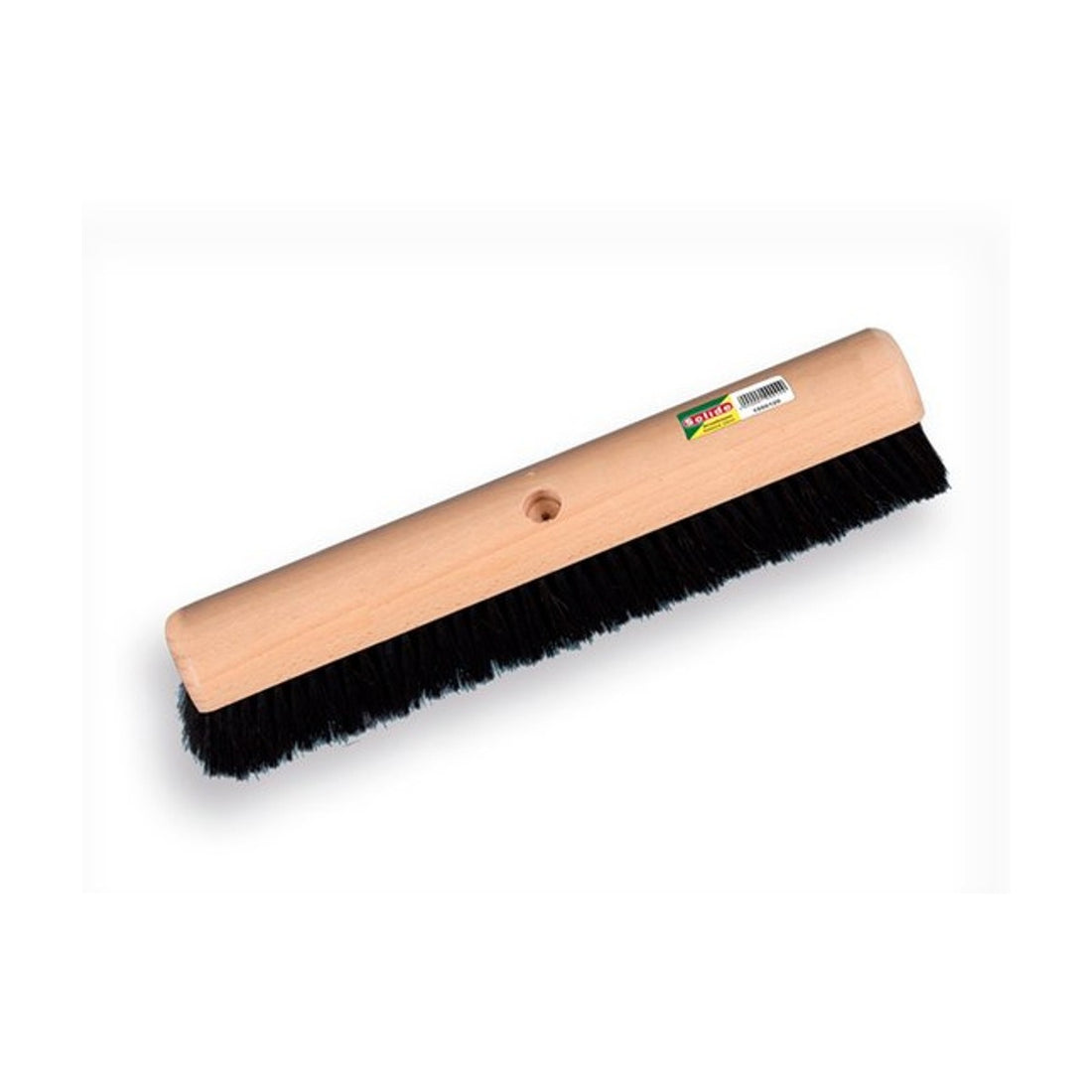 Solide - Zaalveger gemengd paardenhaar zwart 60 cm, ronde kap, zonder steel. FSC 100%