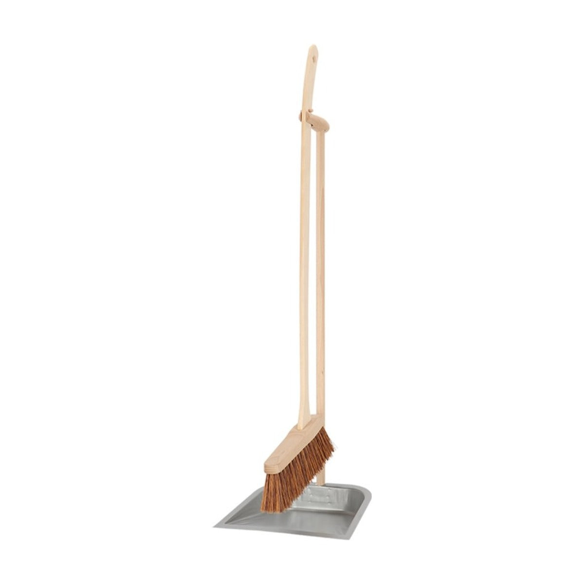 Dutchlander Bezem en Blik Set – 25 x 90,5 cm – Hout & Staal – Naturel – Mariasetje