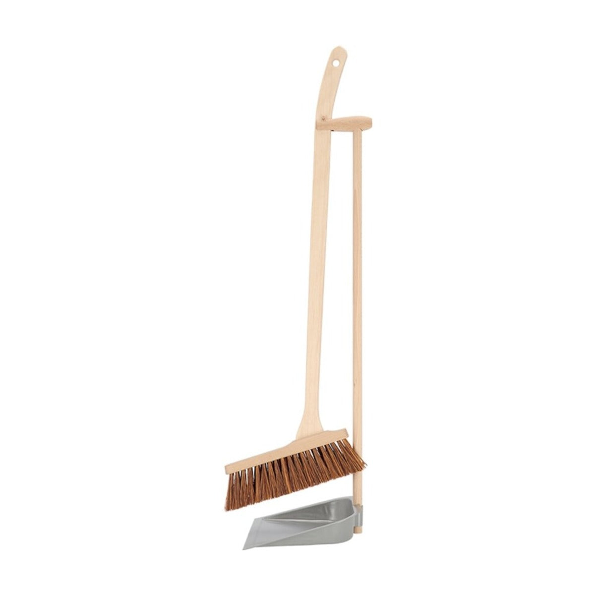 Dutchlander Bezem en Blik Set – 25 x 90,5 cm – Hout & Staal – Naturel – Mariasetje