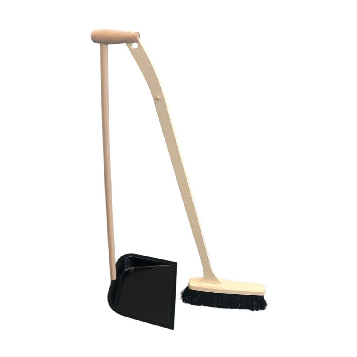 Dutchlander Bezem en Blik Set – 25 x 90,5 cm – Hout & Staal – Naturel – Mariasetje