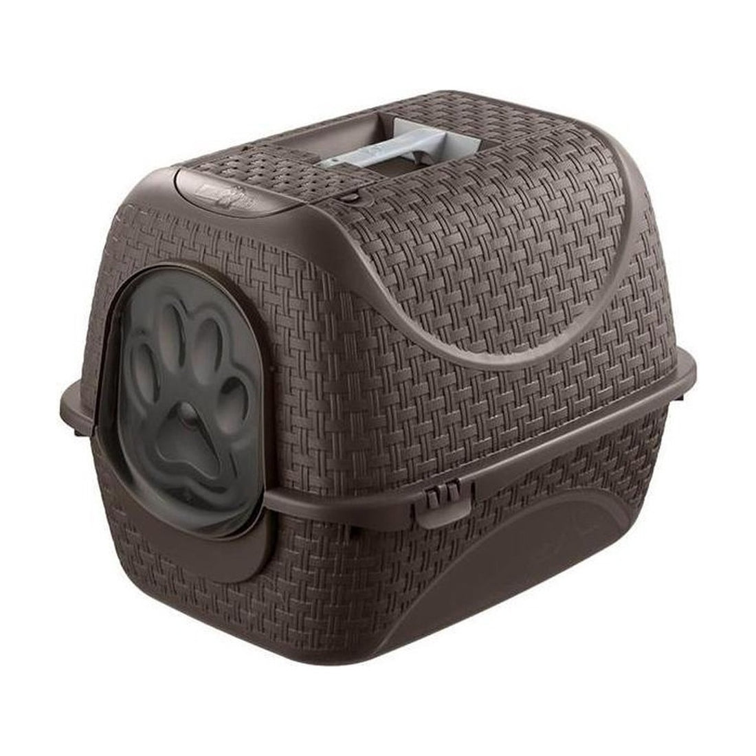 Bama - Pet Kattenbak – Gesloten Kattenbak met Deurtje – Taupe – 41,8 x 50,5 x 39,6 cm