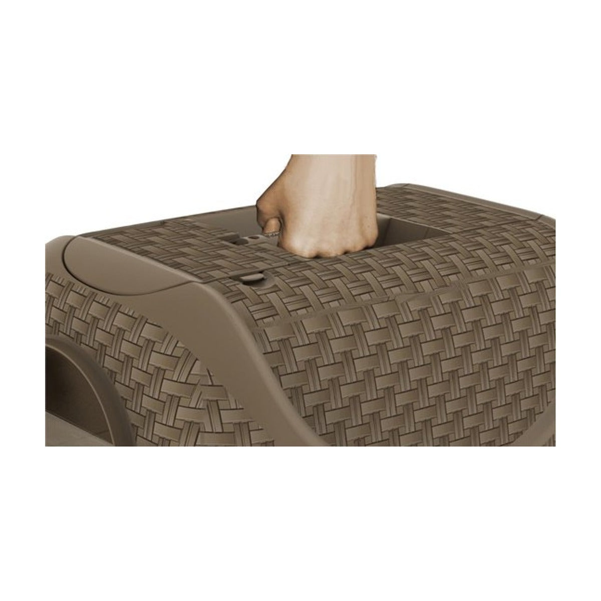 Bama - Pet Kattenbak – Gesloten Kattenbak met Deurtje – Taupe – 41,8 x 50,5 x 39,6 cm
