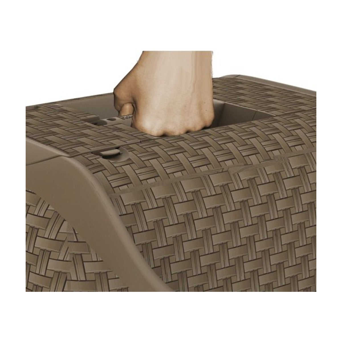 Bama - Pet Kattenbak – Gesloten Kattenbak met Deurtje – Taupe – 41,8 x 50,5 x 39,6 cm