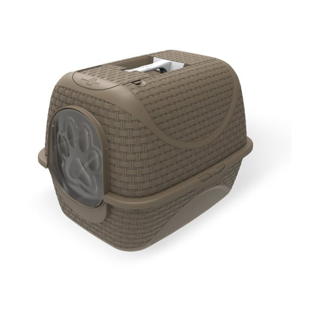 Bama - Pet Kattenbak – Gesloten Kattenbak met Deurtje – Taupe – 41,8 x 50,5 x 39,6 cm