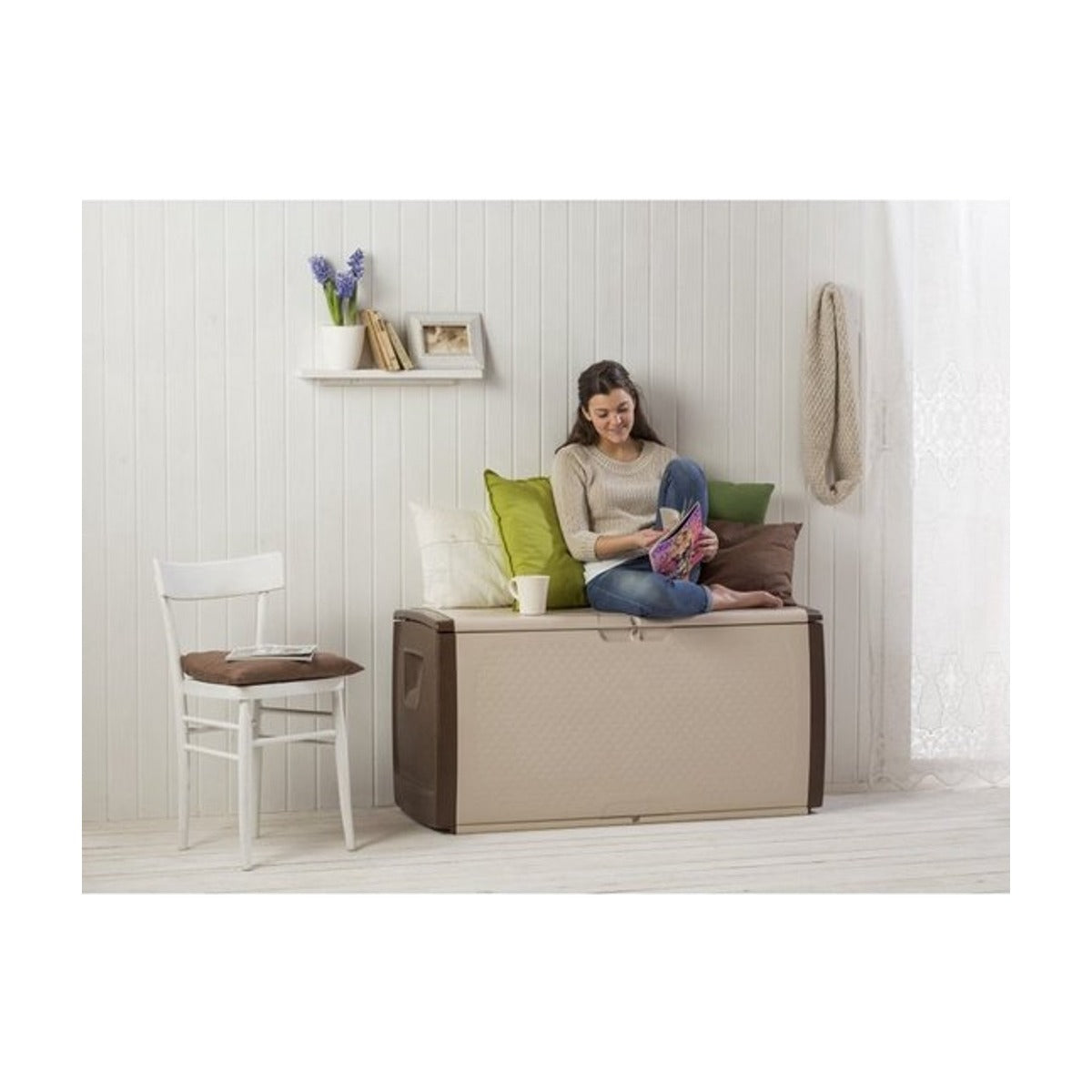 Bama Mettitutto opbergbox 350L 122x56x63 cm Beige/Taupe