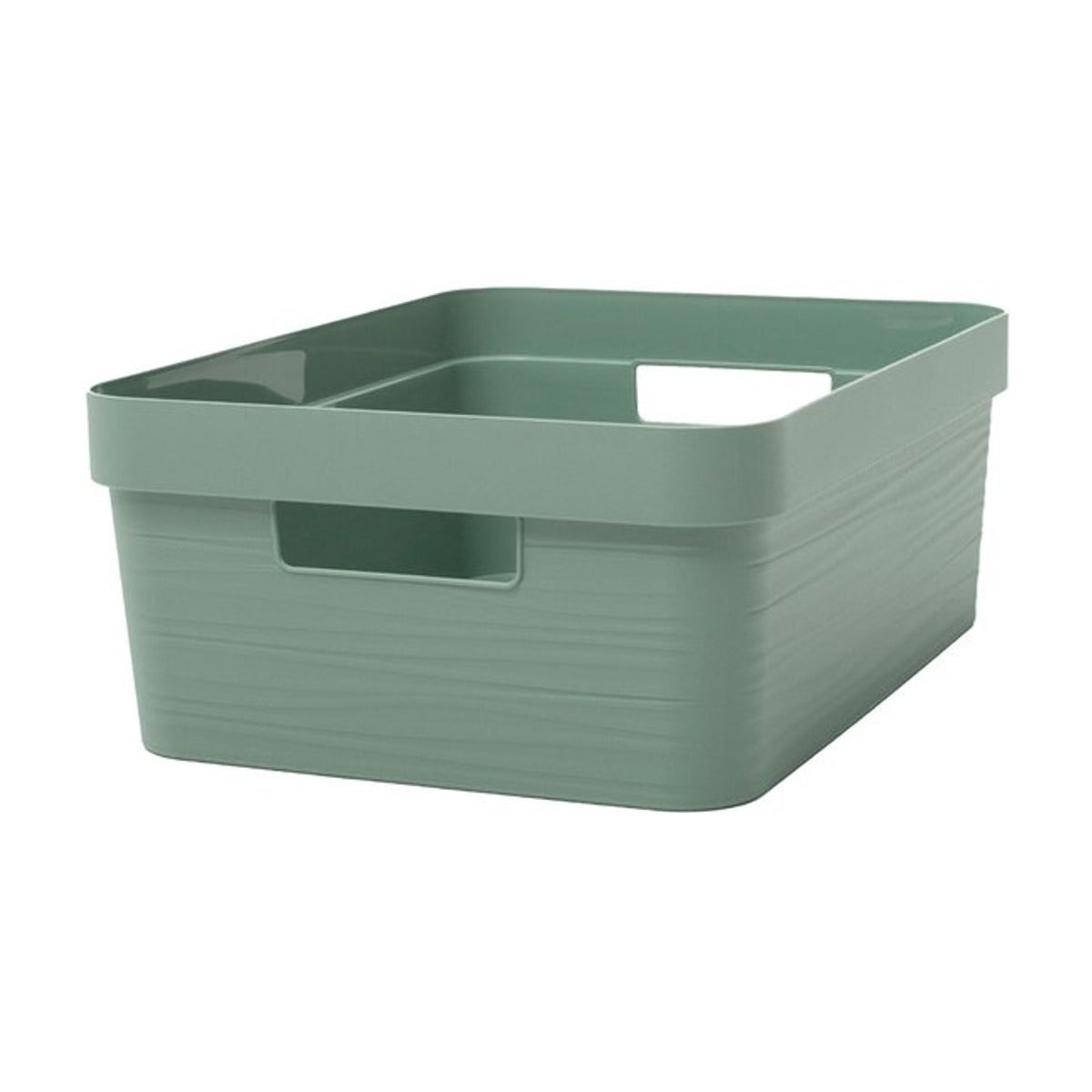 Eda kunststof STONE DECOR opbergkrat - 18 L groen