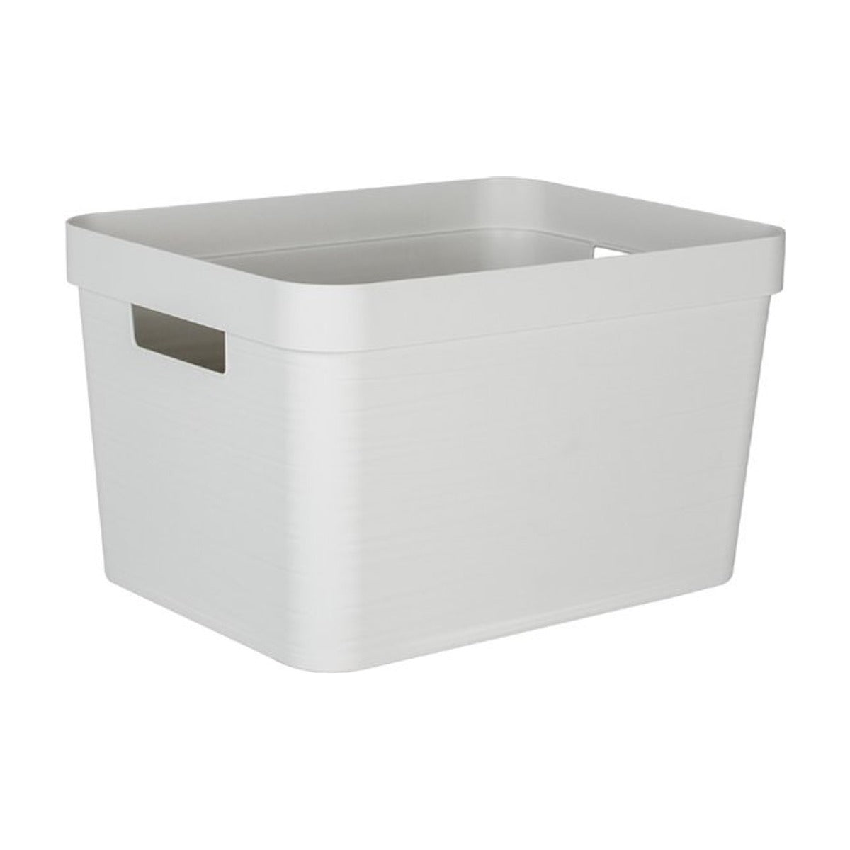 Eda kunststof STONE DECOR opbergkrat - 30 L wit