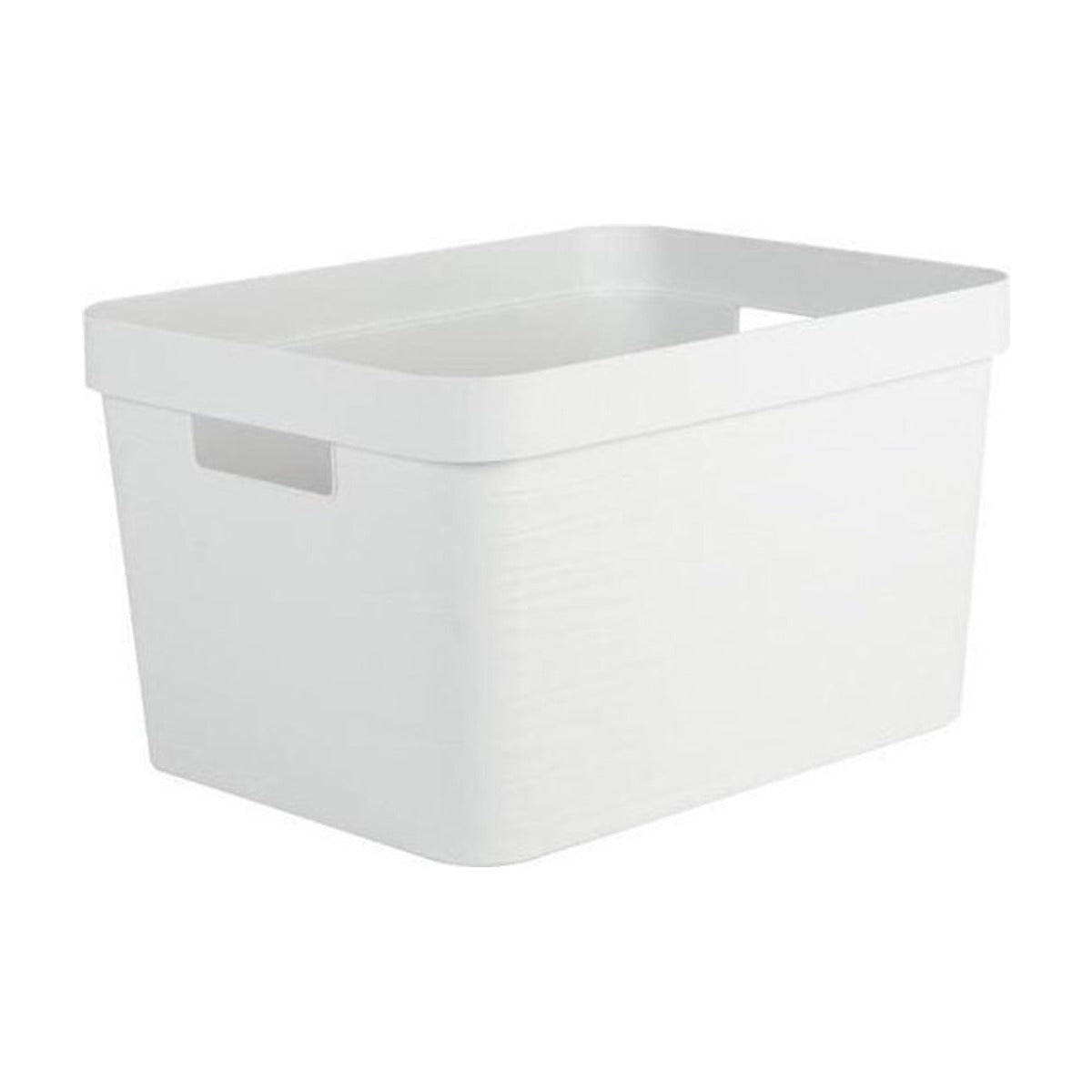 Eda kunststof STONE DECOR opbergkrat - 30 L wit