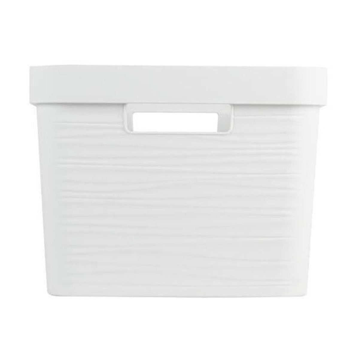 Eda kunststof STONE DECOR opbergkrat - 30 L wit