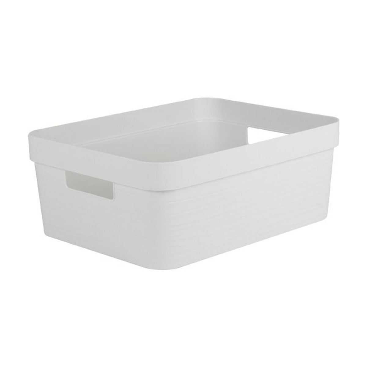 Eda kunststof STONE DECOR opbergkrat - 30 L wit
