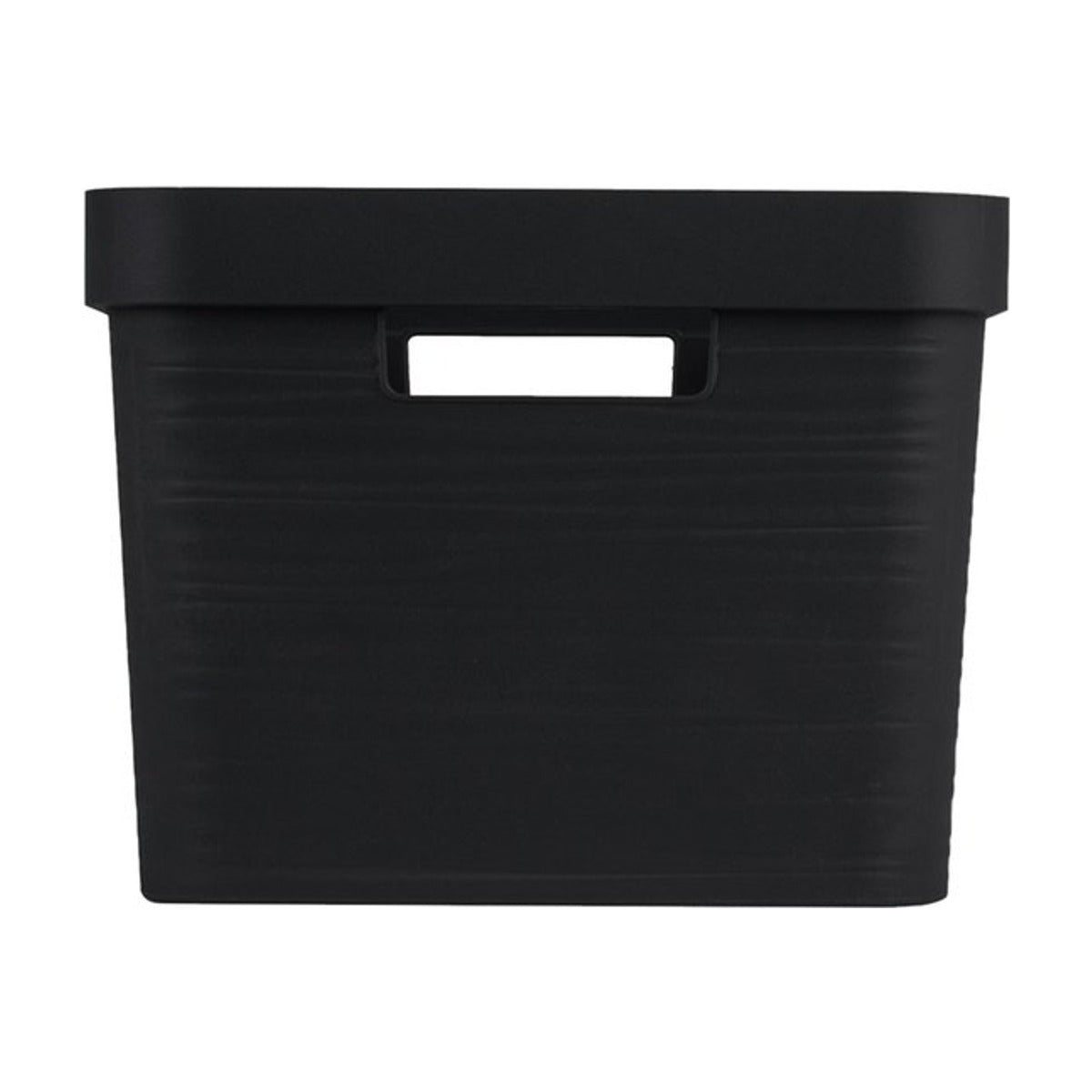 Eda kunststof STONE DECOR opbergkrat - 30 L zwart