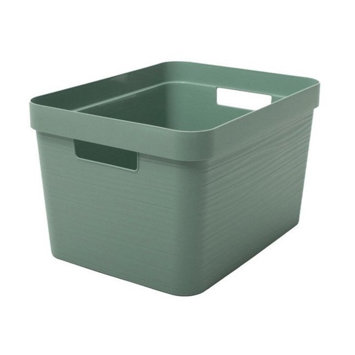 Eda - kunststof - STONE DECOR - opbergkrat - 30 L - groen