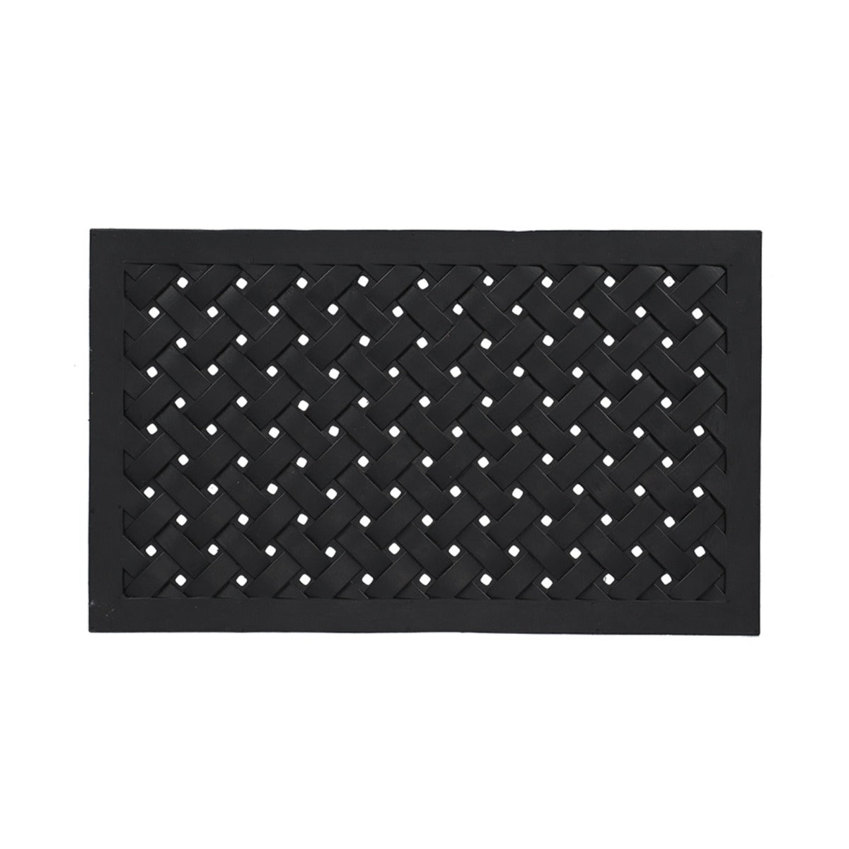 Deurmat rubber gevlochten L 75 x 45 cm
