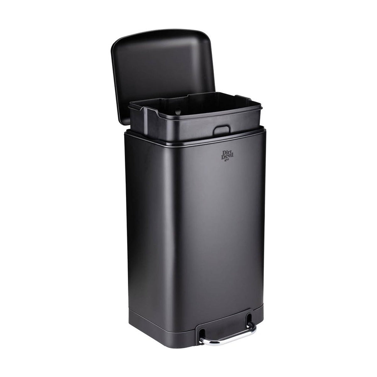 Dirt Devil Pedaalemmer 30L - Prullenbak - RVS - Zwart Soft close