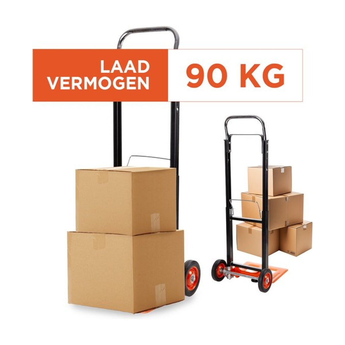 BLACK+DECKER - Steekwagen BXWT-H305 - Tot 90KG - Opvouwbare Transportkar - Staal/ Aluminium
