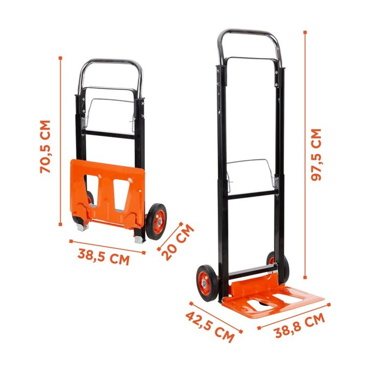 BLACK+DECKER - Steekwagen BXWT-H305 - Tot 90KG - Opvouwbare Transportkar - Staal/ Aluminium
