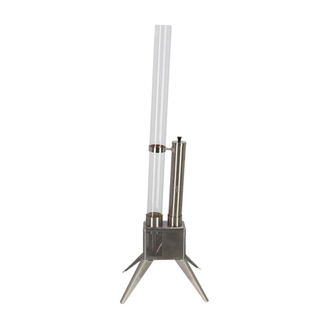 Houtpellet Terrasheater - 135 cm – RVS – Zilver – Duurzame Buitenverwarming op Pellets