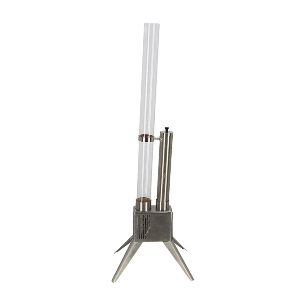 Houtpellet Terrasheater - 135 cm – RVS – Zilver – Duurzame Buitenverwarming op Pellets