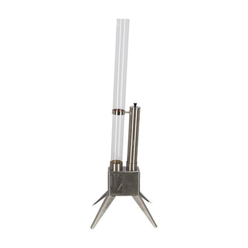 Houtpellet Terrasheater - 135 cm – RVS – Zilver – Duurzame Buitenverwarming op Pellets