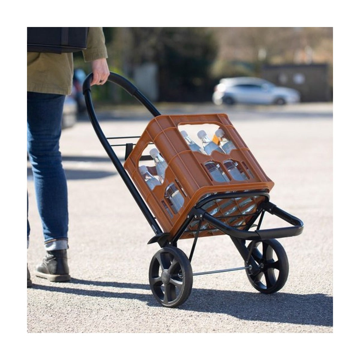 Meister Boodschappentrolley 45L – Zwart – Opvouwbaar Aluminium Frame – 2-in-1 Rugzak