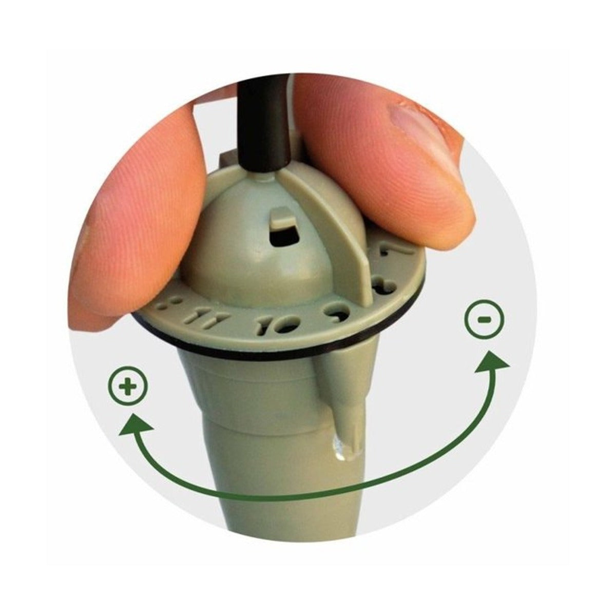 Druppelbewateringsset IRISO – 1 verstelbare druppelaar met waterreservoir 70 cl grijs – IRISO