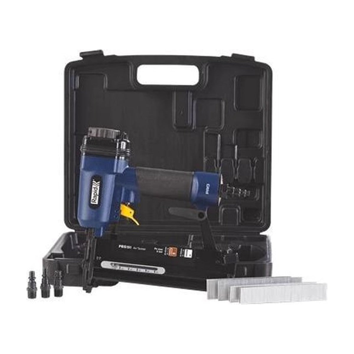 PRO Pneumatische Tacker PBS151, Koffer incl. startset nieten 200 stuks 25mm en 200 brads 30mm en 4 koppelingen