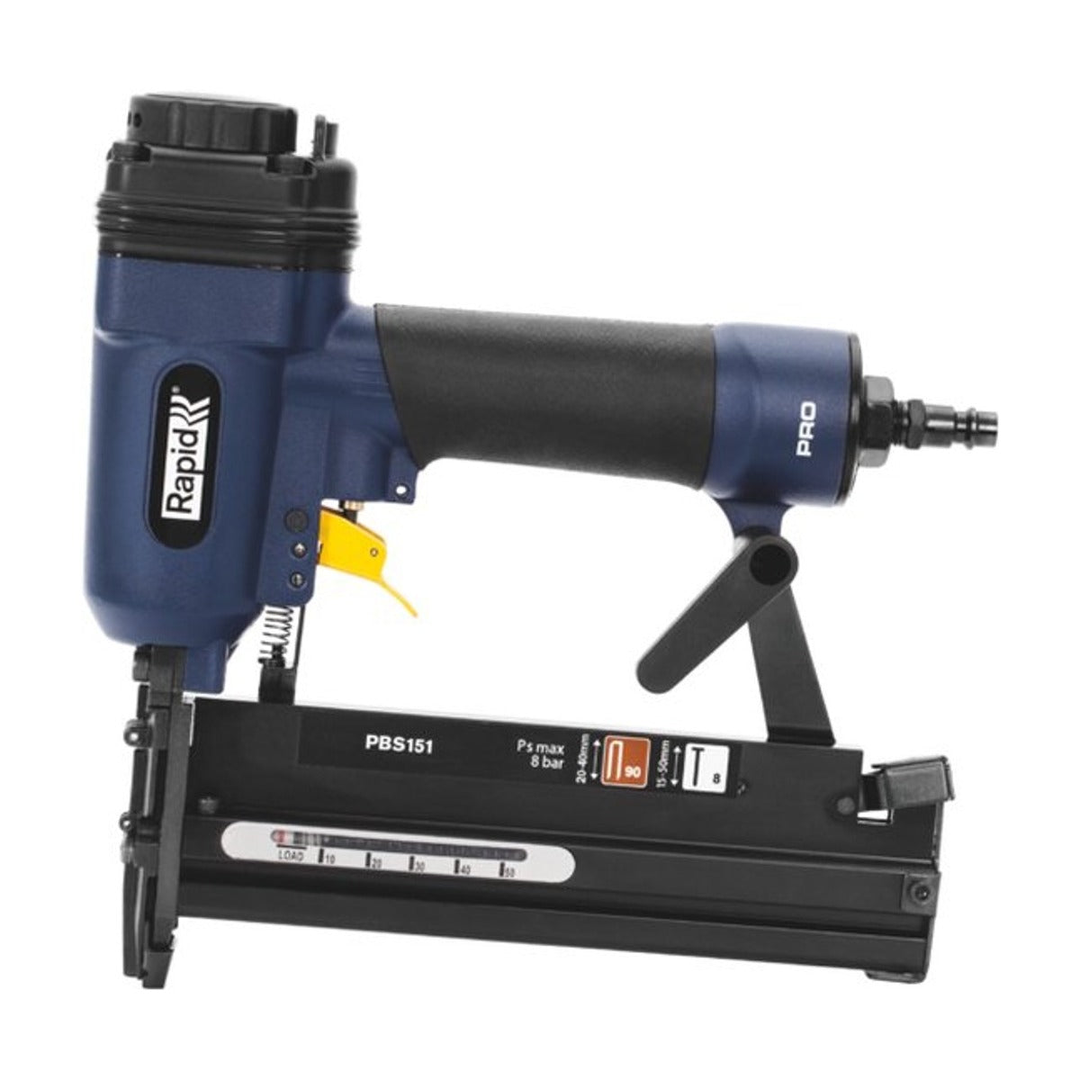 PRO Pneumatische Tacker PBS151, Koffer incl. startset nieten 200 stuks 25mm en 200 brads 30mm en 4 koppelingen