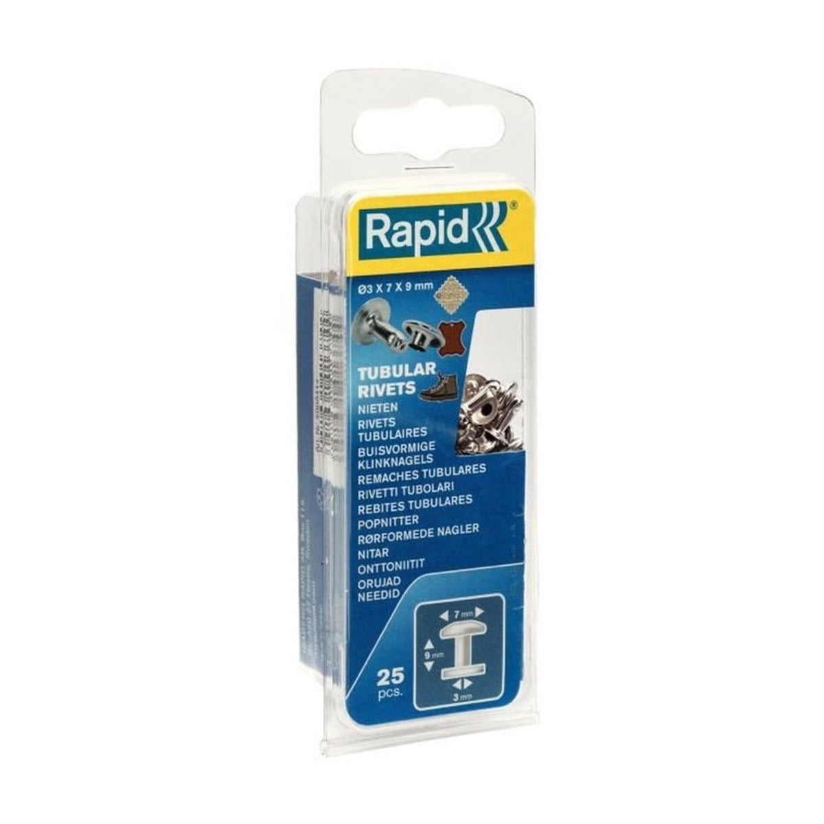 Buisvormige Klinknagels 7 x 3 x 9 mm, 25 st., Box