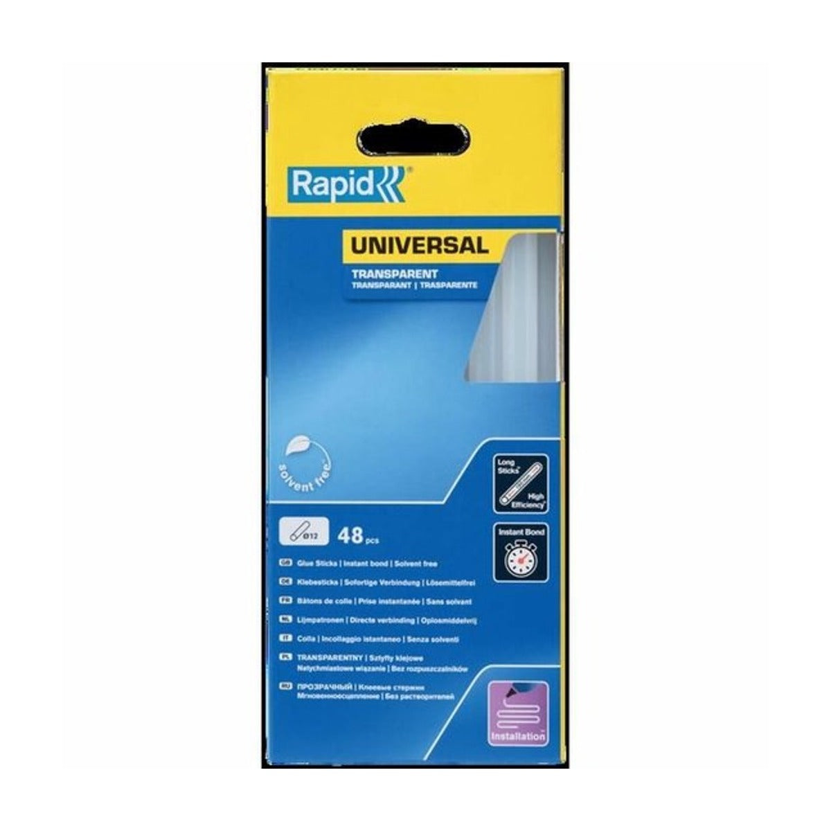 Lijmpatronen universeel transparant Ø12 x 190 mm 48 St., Box