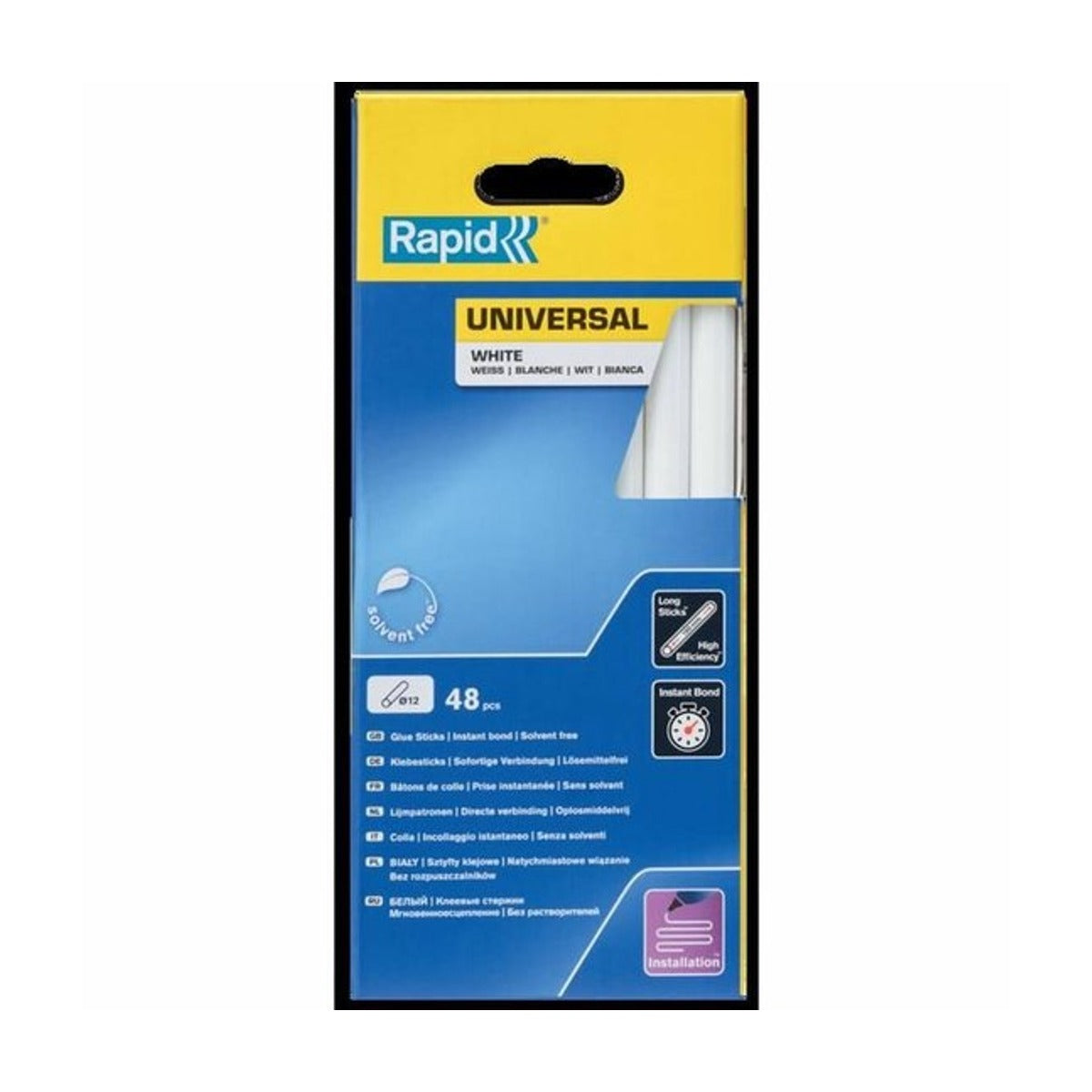 Lijmpatronen universeel wit Ø 11 - 12 x 190 mm 48 St., Box