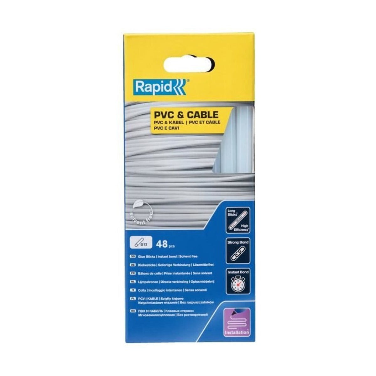 Lijmpatronen PVC/Kabel Ø 11 - 12 x 190 mm 48 St., Box