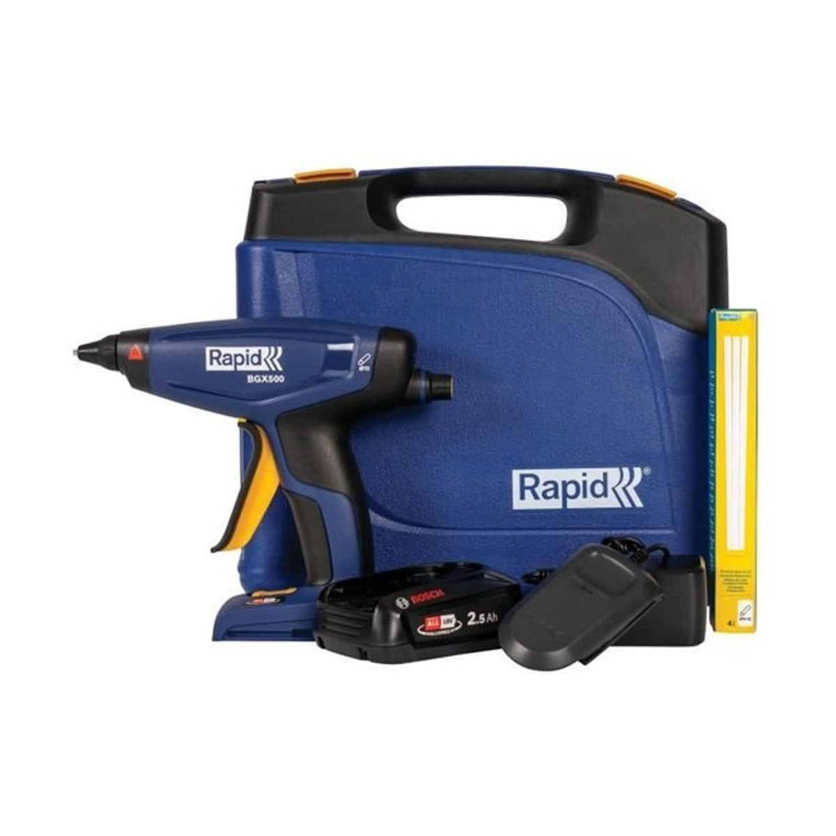 BGX500 Accu-Lijmpistool, P4A 18V, Koffer incl. 2,5Ah-Accu + oplader + 4 lijmpatronen