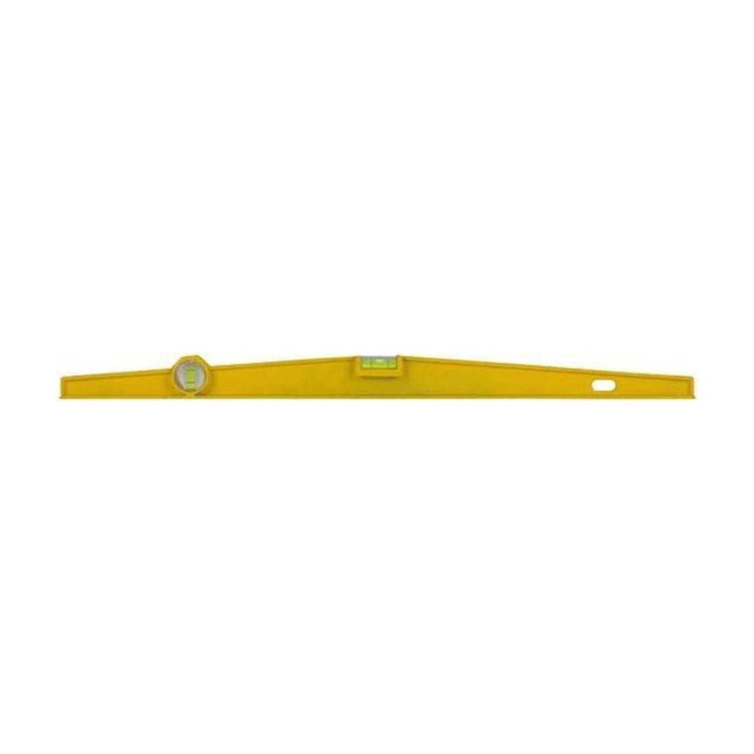 Toolland Nauwkeurige waterpas met 2 libellen, niet-magnetisch, geel en handig hanggat, 600 mm