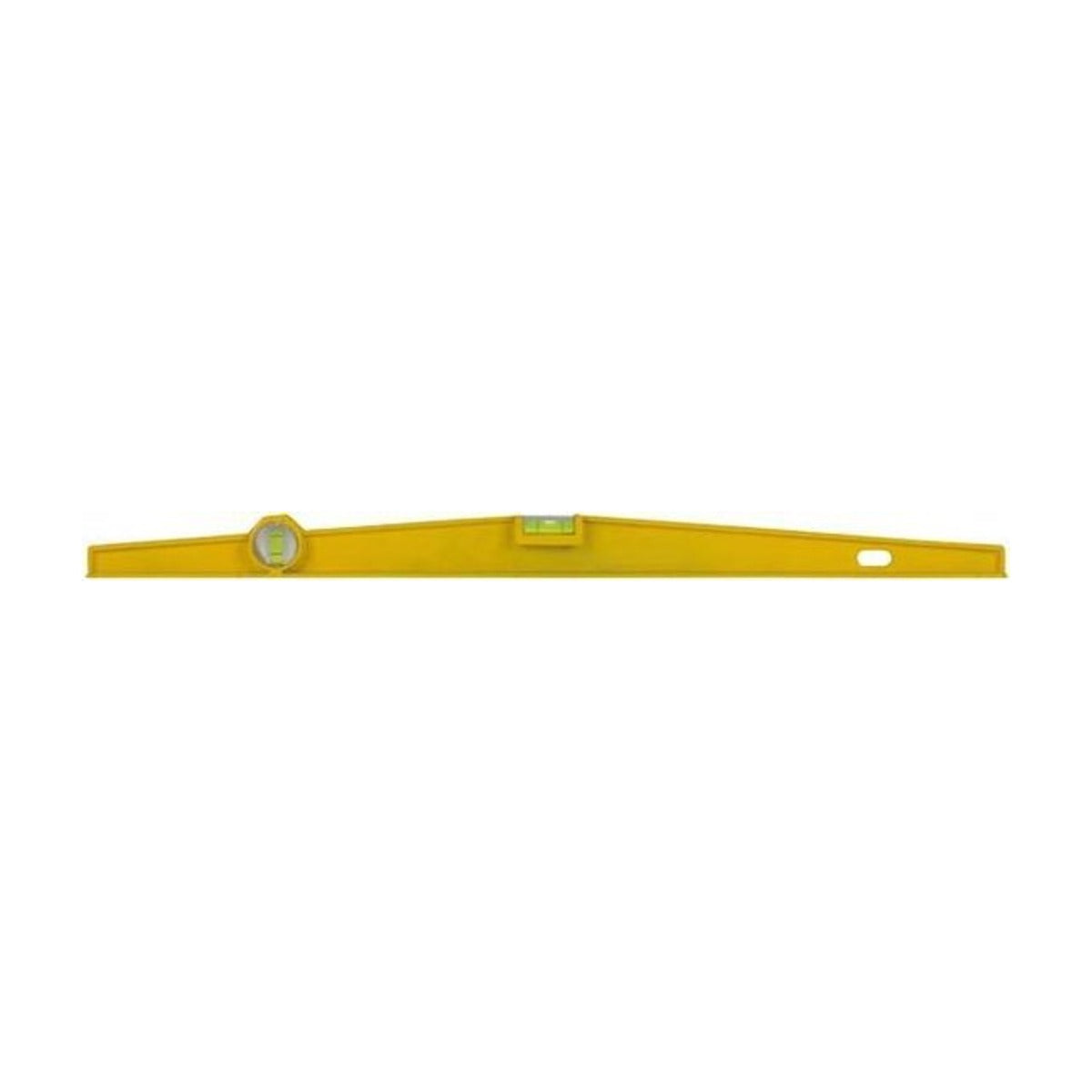 Toolland Nauwkeurige waterpas met 2 libellen, niet-magnetisch, geel en handig hanggat, 600 mm
