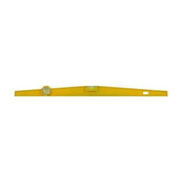 Toolland Nauwkeurige waterpas met 2 libellen, niet-magnetisch, geel en handig hanggat, 600 mm