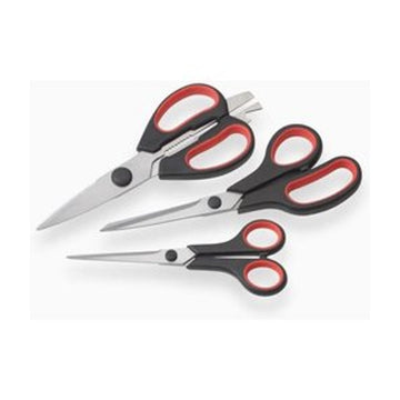 Meister Scharenset 3-delig – Inclusief Keukenschaar, Knipschaar & Hobby schaar – RVS – Soft-Grip Handgrepen
