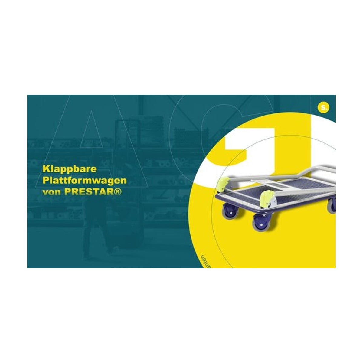 Prestar Plateauwagen 92x61cm. Max 300kg.super stil