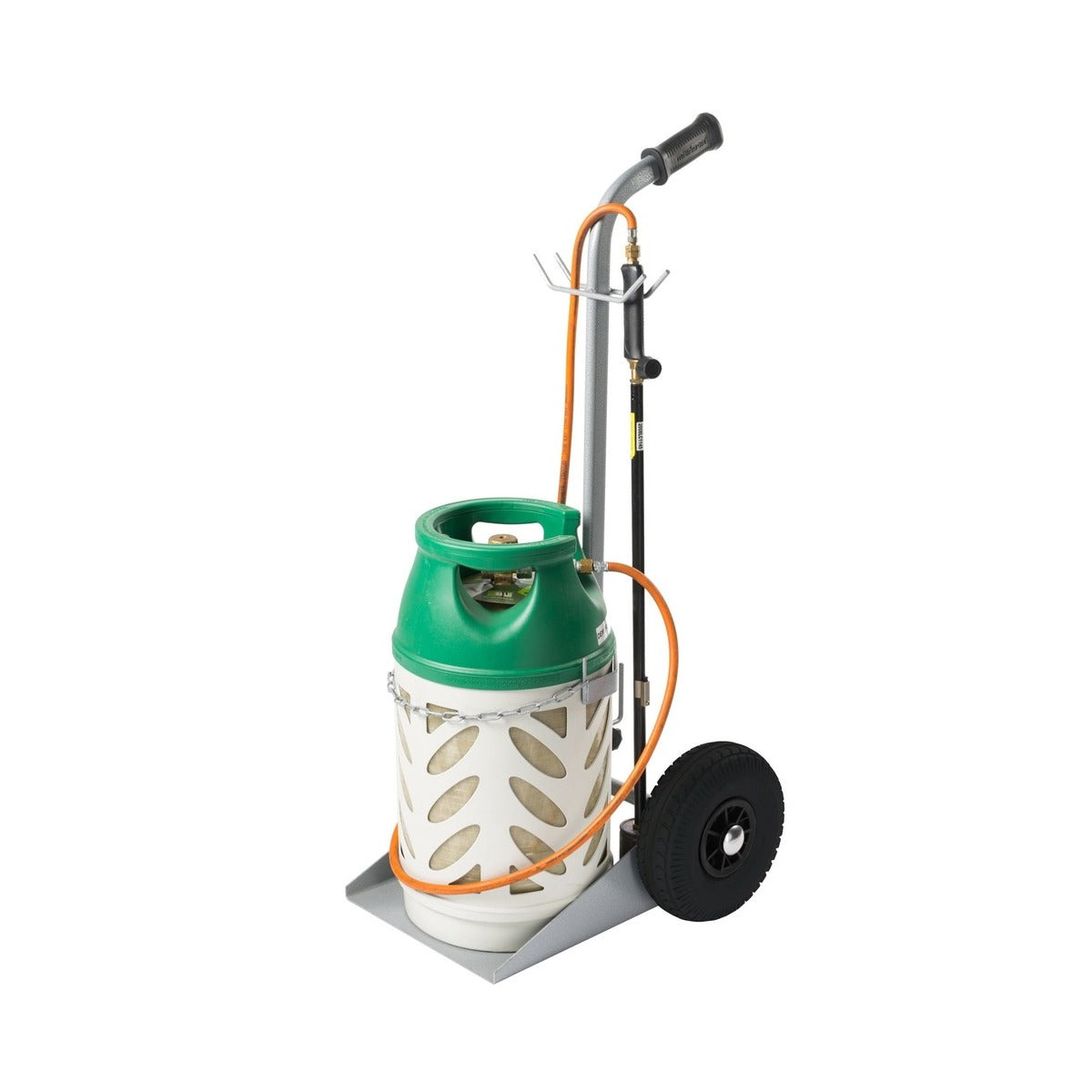 Fleswagen voor 1 fles van 10,5 kg met haak voor slang