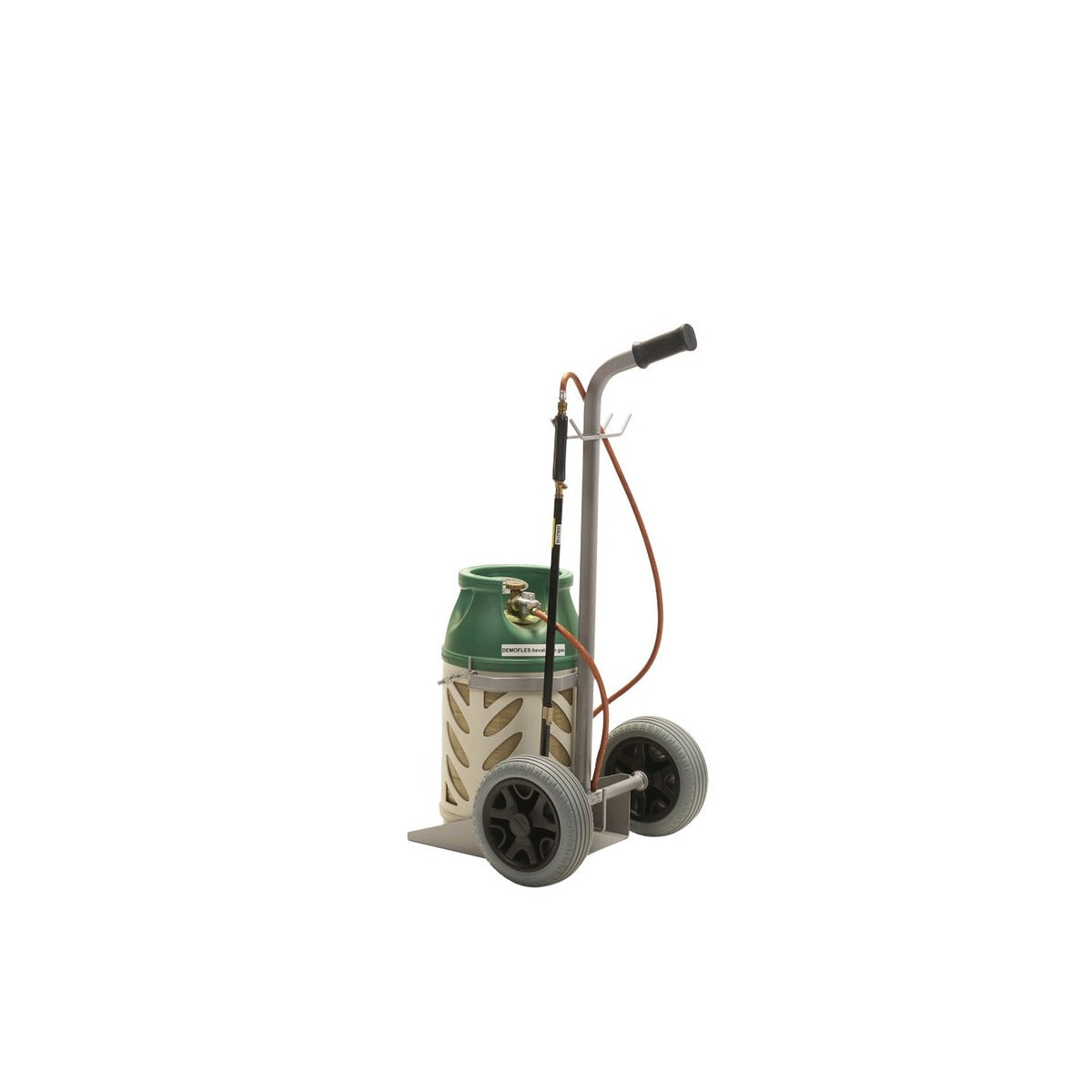 Flessen steekwagen 1x10.5kg CT met haak voor slang