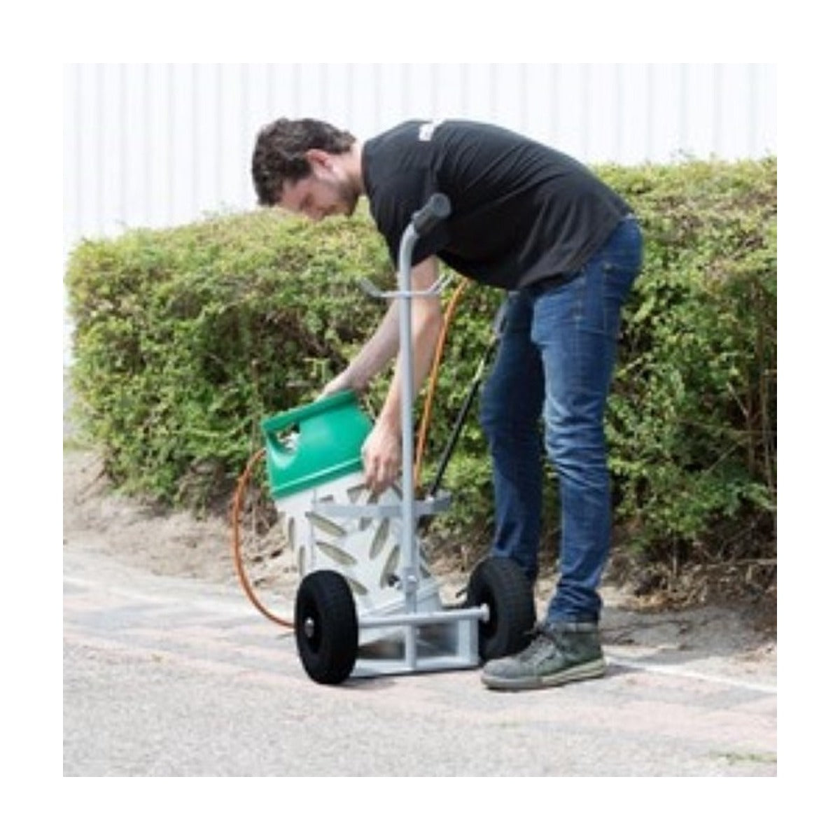 Flessen steekwagen 1x10.5kg CT met haak voor slang