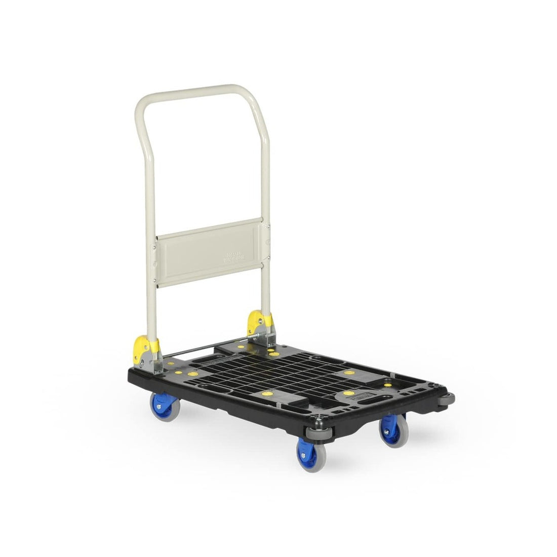 Prestar Plateauwagen beige gelakte duwbeugel 200kg kunststof